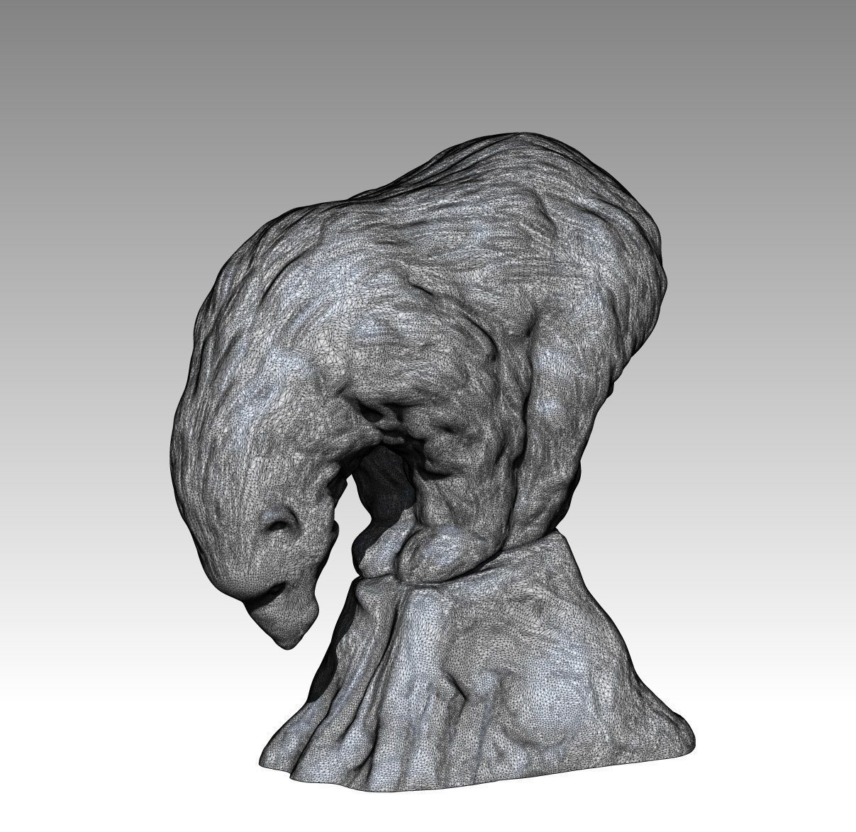 Polar Bear on an ice floe 3D print model_4