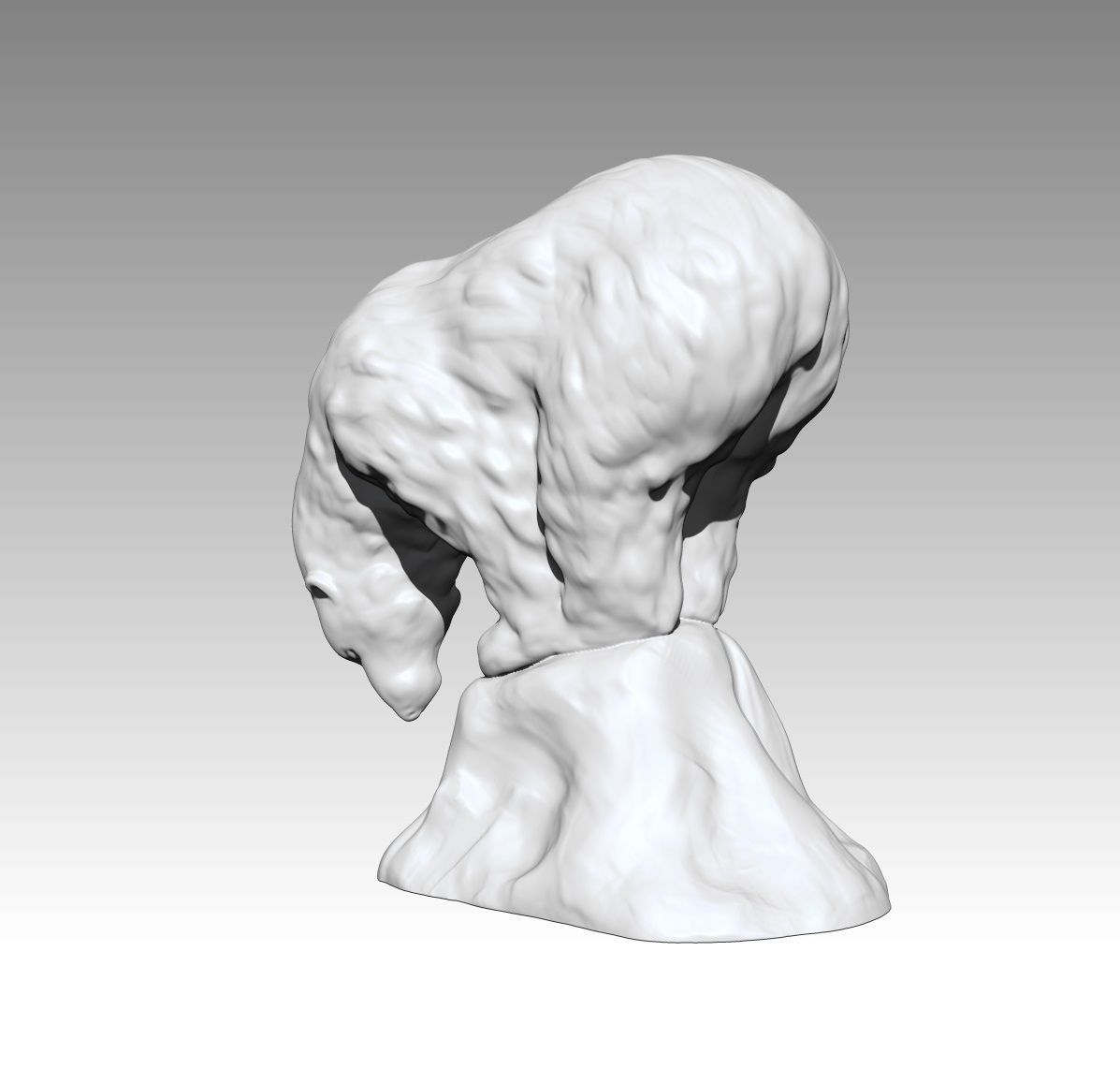 Polar Bear on an ice floe 3D print model_2