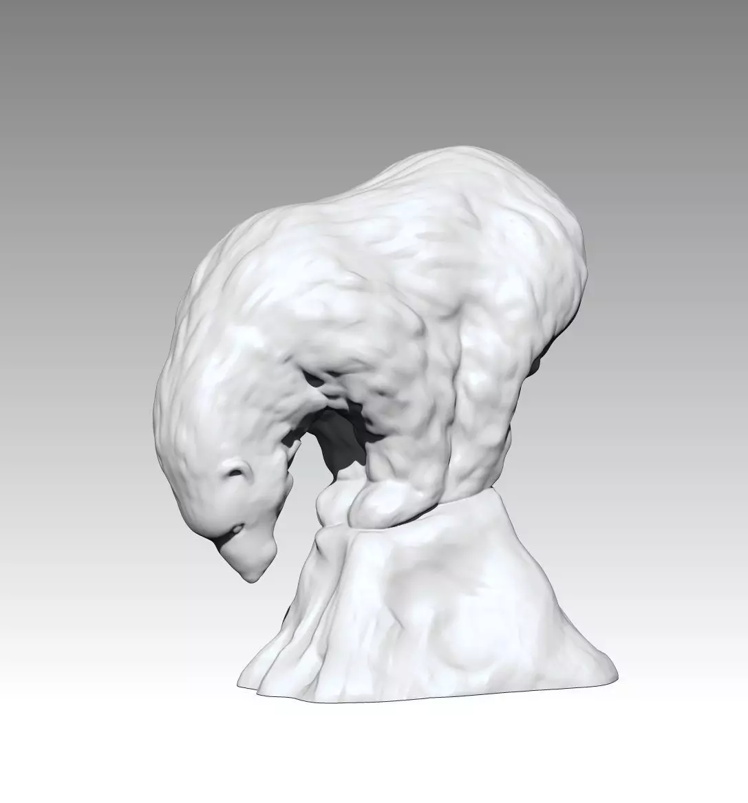 Polar Bear on an ice floe 3D print model_0
