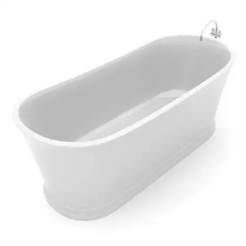 Bathroom bathtub with marble