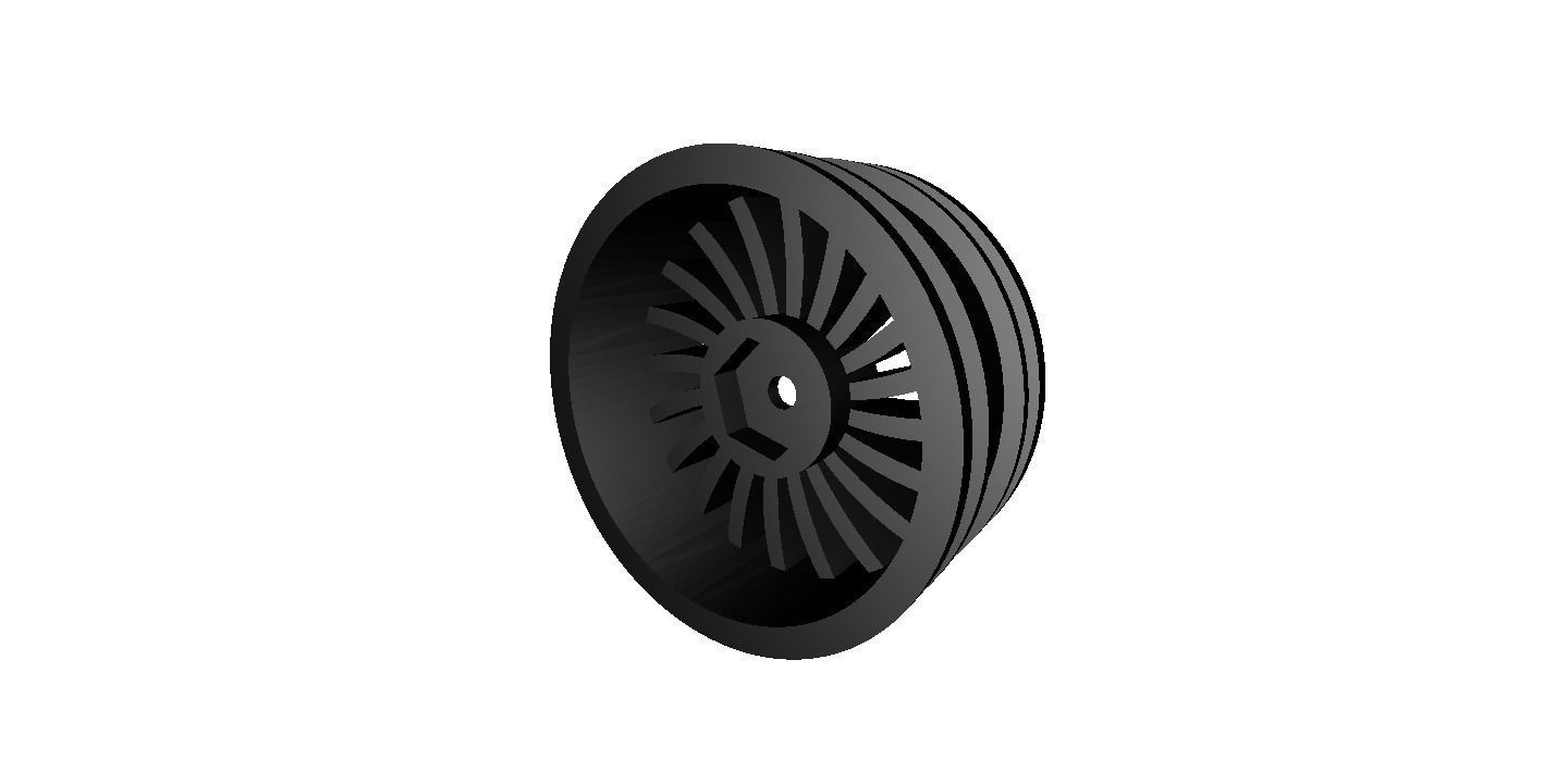 1 to 10th RC Car Wheel Spokewheel No2 width 24mm offset 0mm  3D model_3