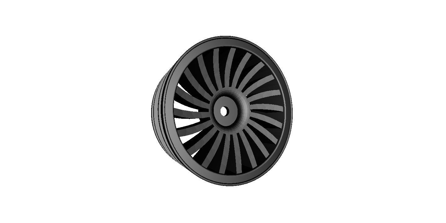 1 to 10th RC Car Wheel Spokewheel No2 width 24mm offset 0mm  3D model_0