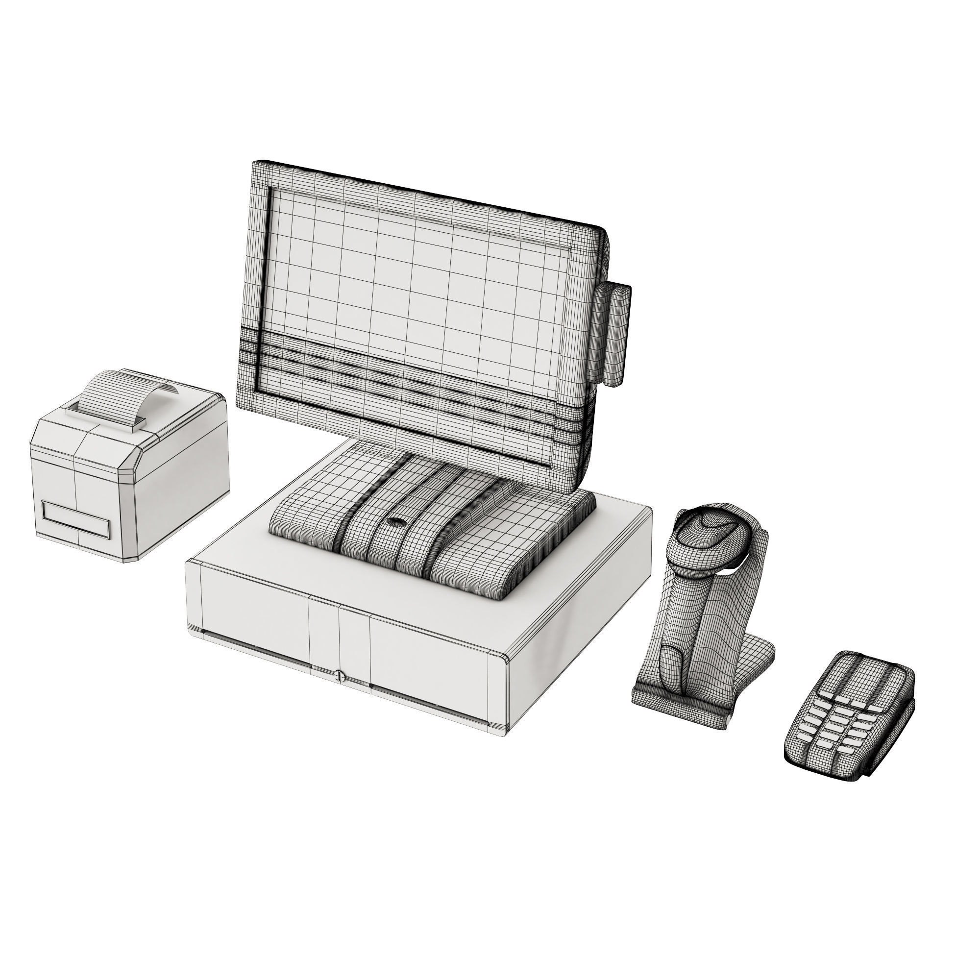 Pos Terminal 3D model_4