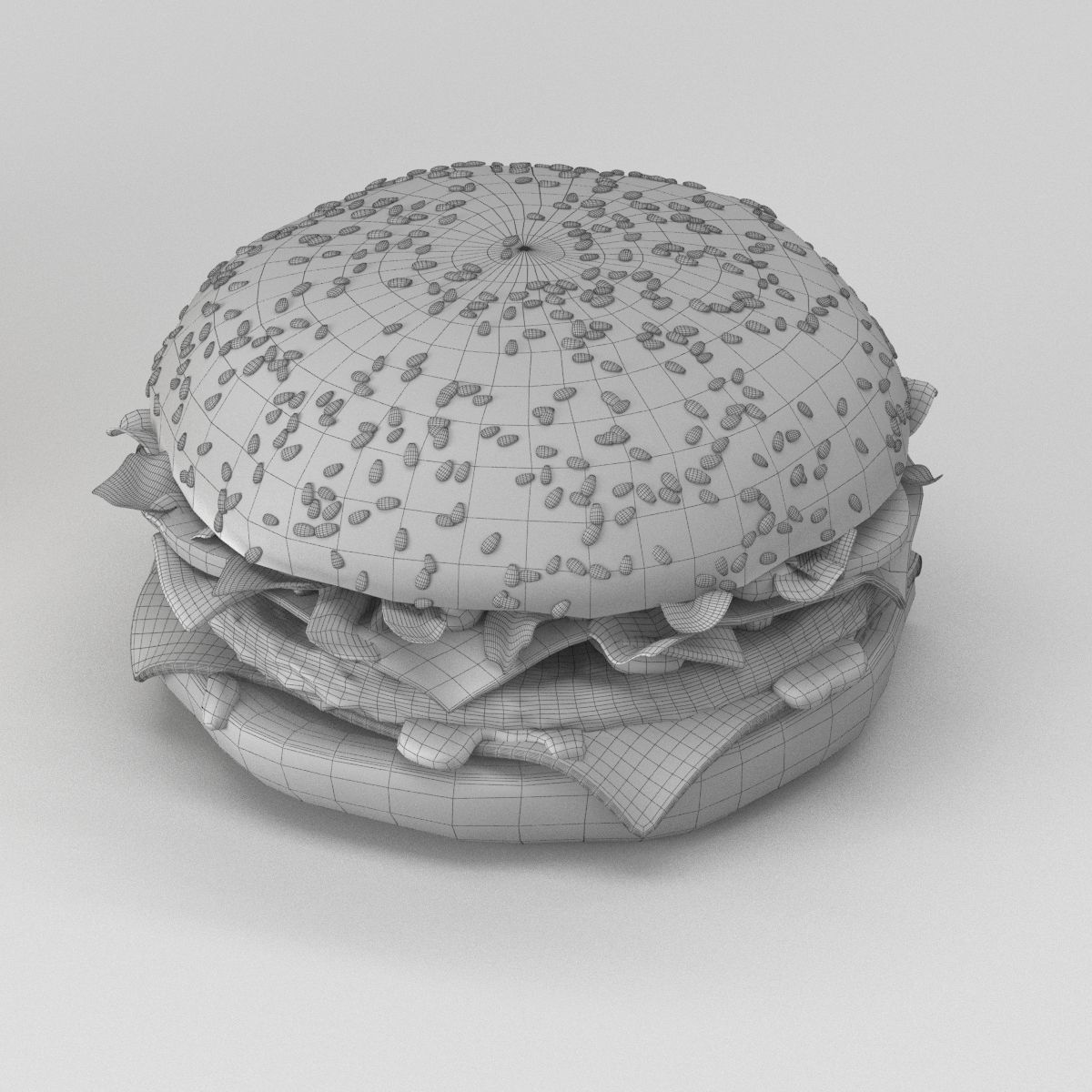 Burger hamburger 3D model_8