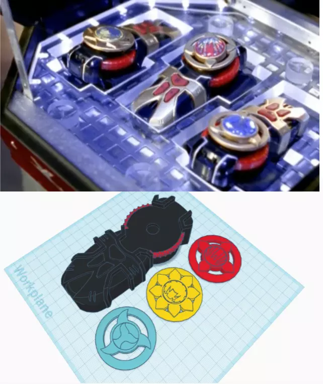 Ninja Storm Wind Morpher with Power Coins 3D print model_0