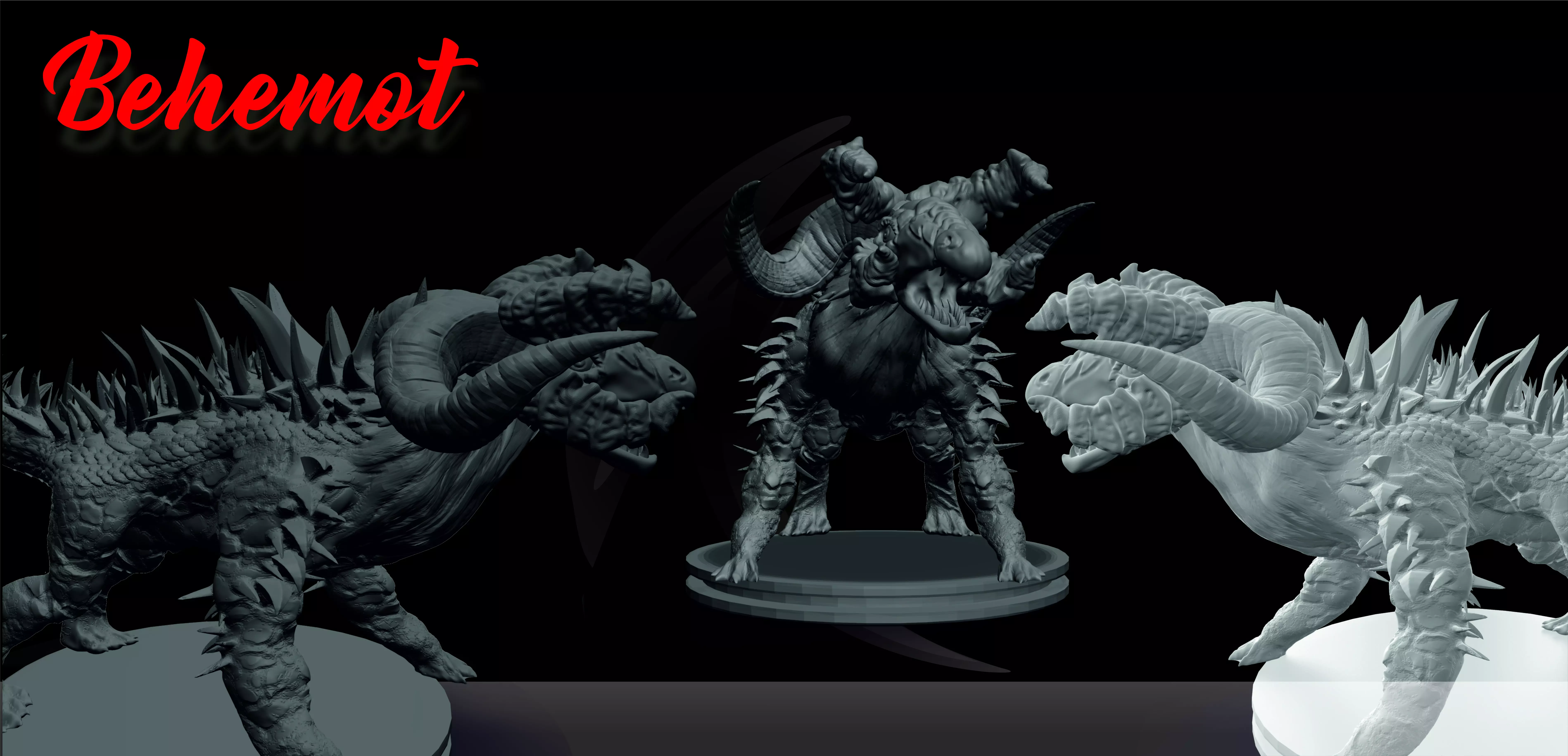 Gray Behemot 3D print model