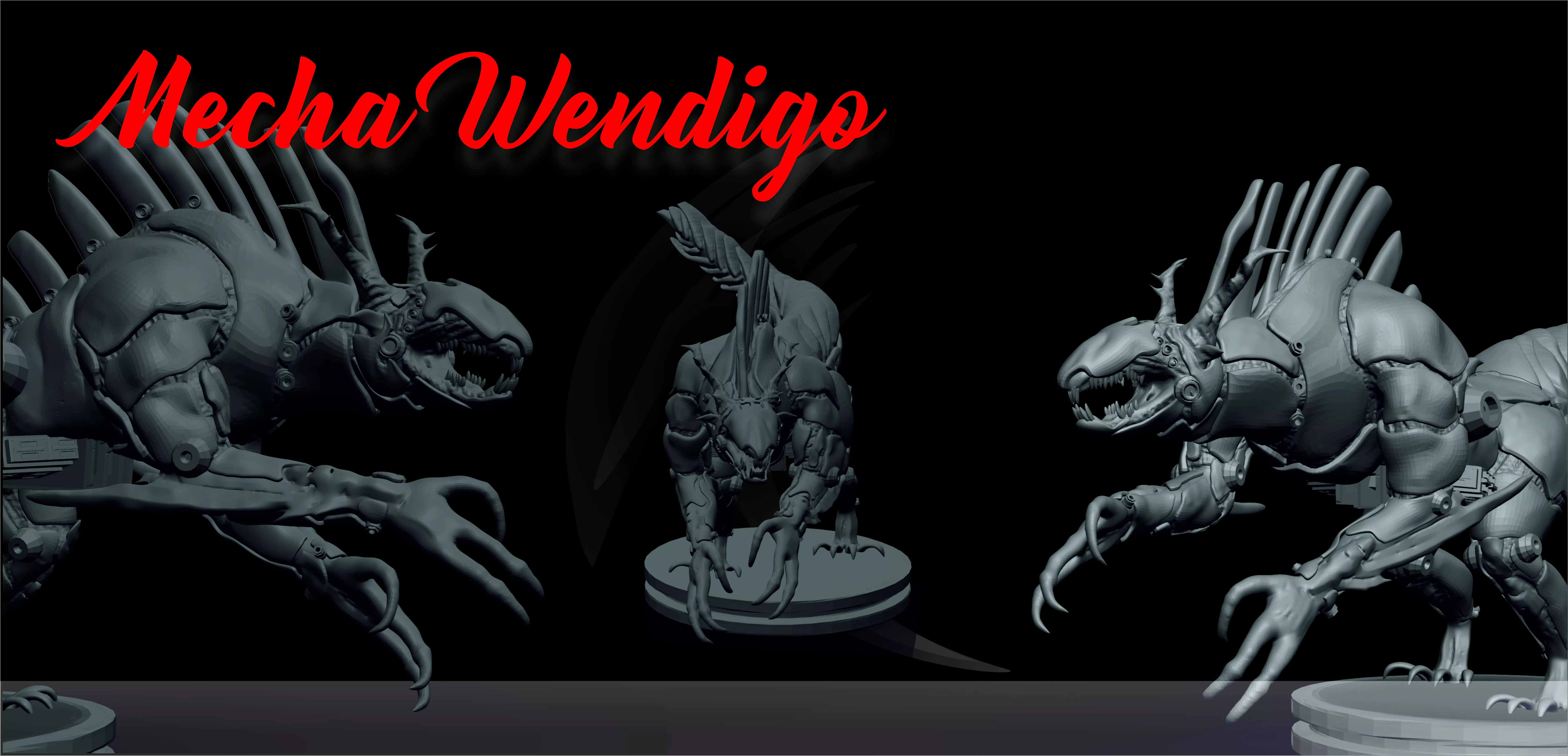 Wendigo Lizard 3D print model