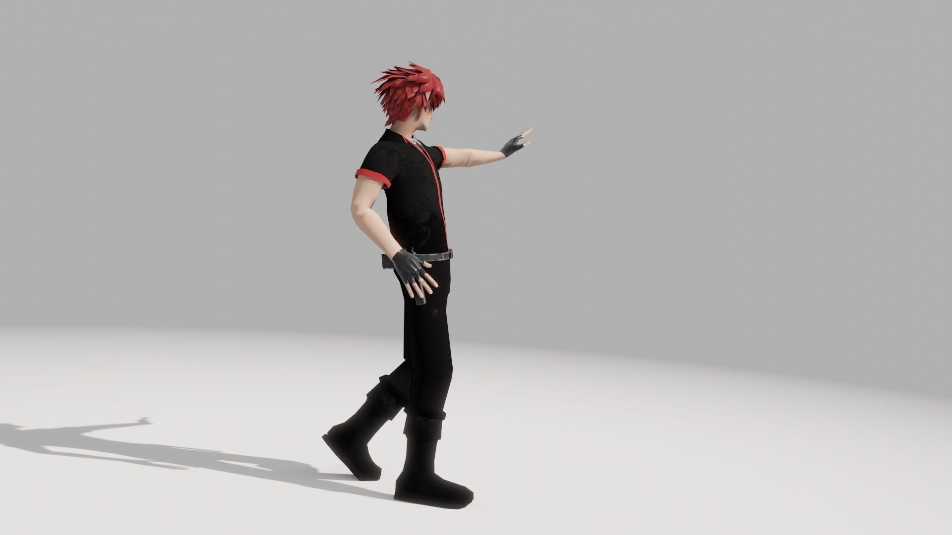 Character Low Poly with guns Low-poly 3D model_19