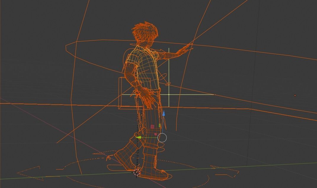 Character Low Poly with guns Low-poly 3D model_4