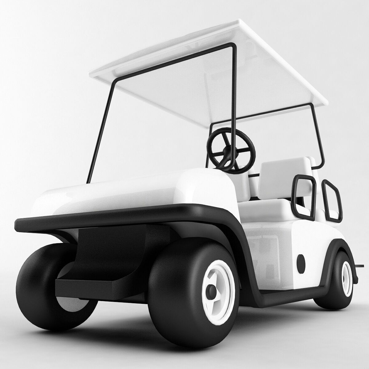 Golf Cart Vray 3D model_2