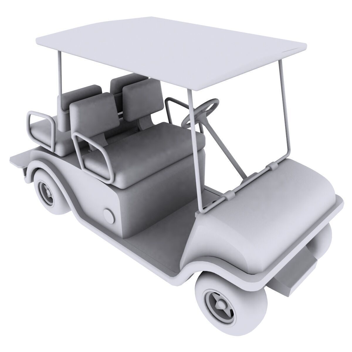 Golf Cart Vray 3D model_5