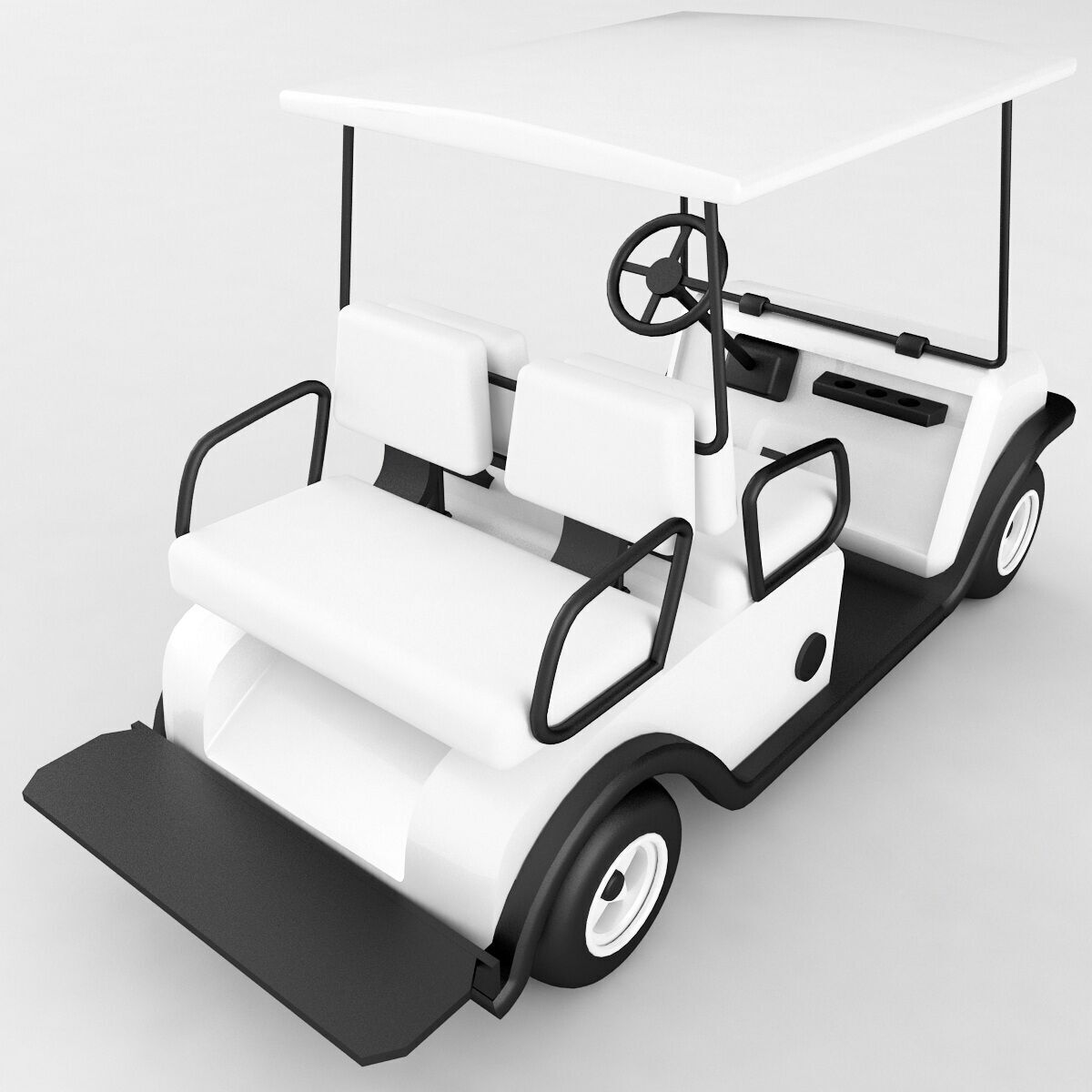 Golf Cart Vray 3D model_3
