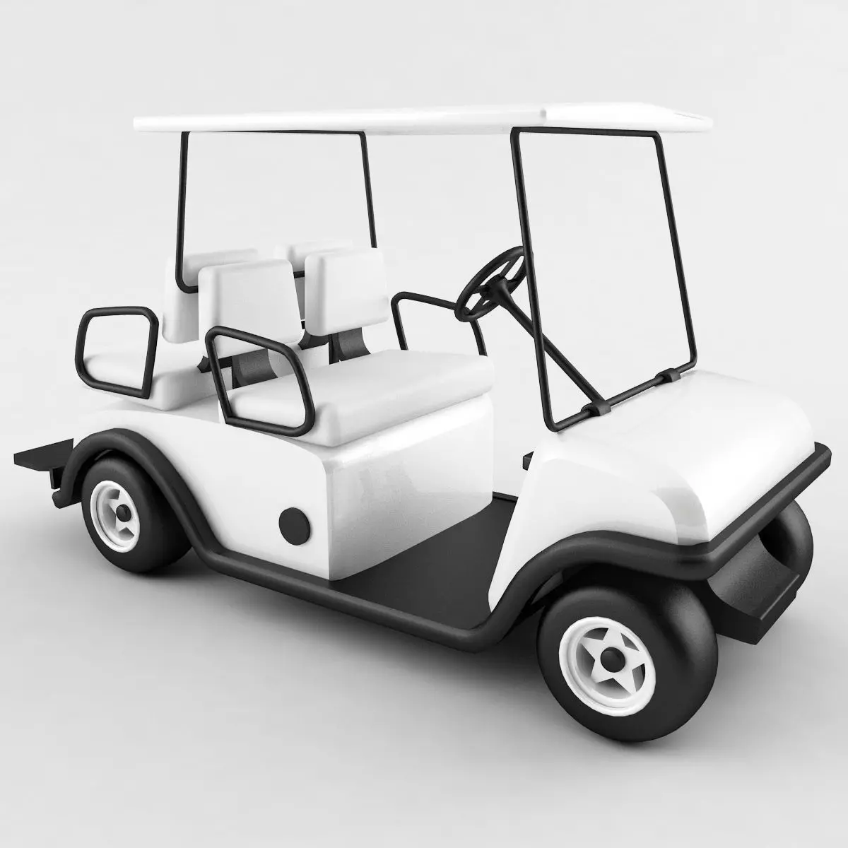 Golf Cart Vray 3D model_0