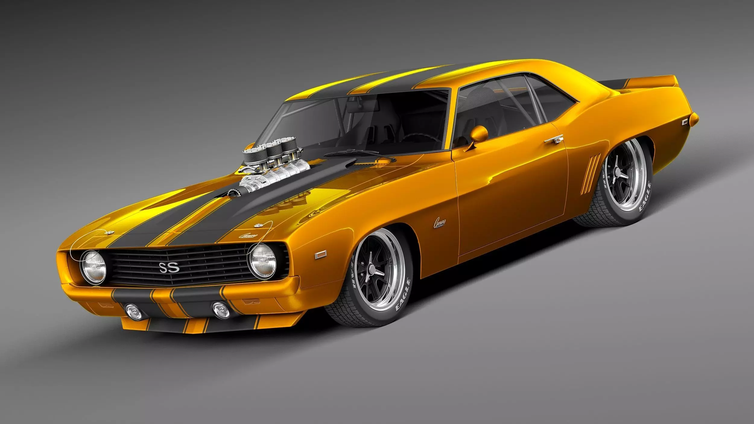 Chevrolet Camaro SS Street Rod 1969 3D model