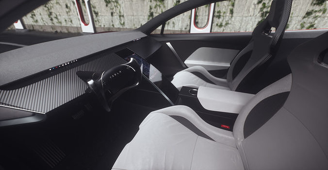 Sport Car Seat Low-poly 3D model 2
