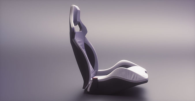 Sport Car Seat Low-poly 3D model 7