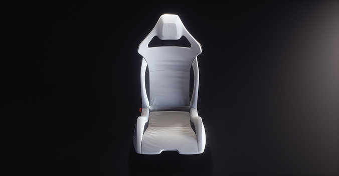 Sport Car Seat Low-poly 3D model 5