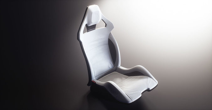 Sport Car Seat Low-poly 3D model 6