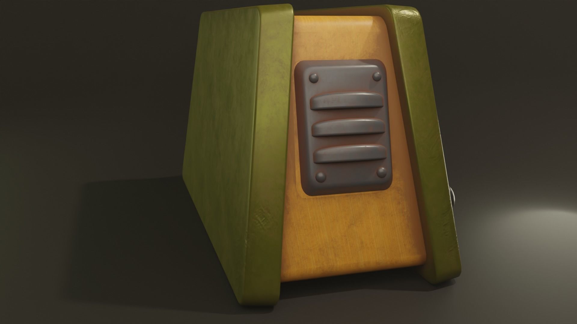 Rusty Radio Low-poly 3D model_4