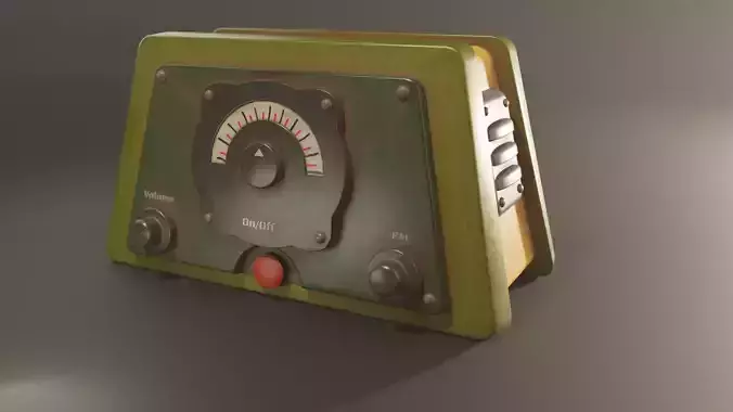 Rusty Radio Low-poly 3D model