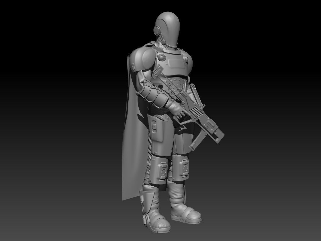 Futuristic Cyberpunk Police Enforcer 3D model_10