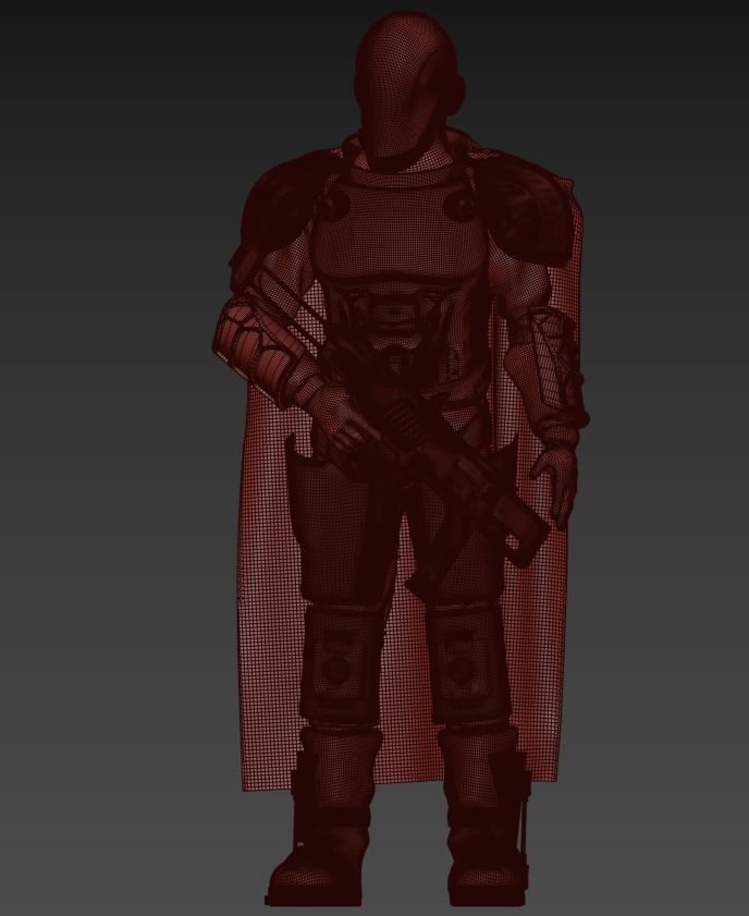 Futuristic Cyberpunk Police Enforcer 3D model_11