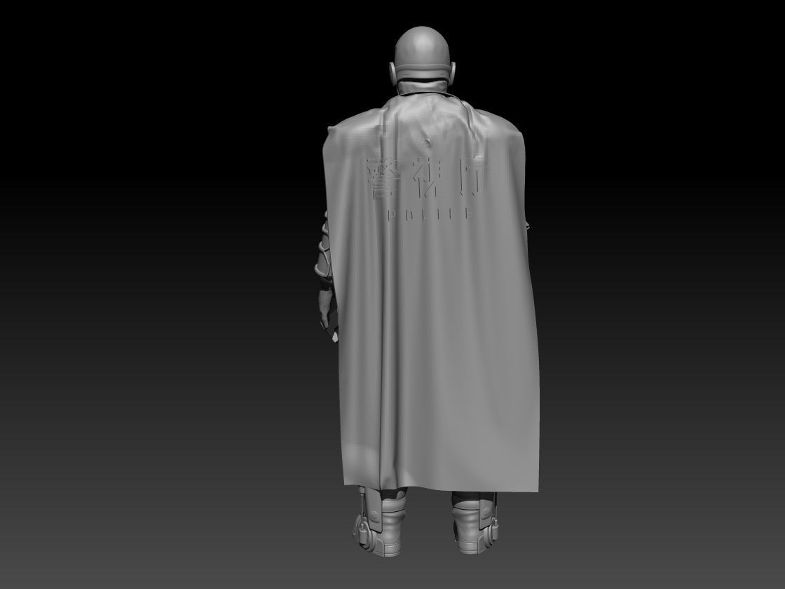 Futuristic Cyberpunk Police Enforcer 3D model_9