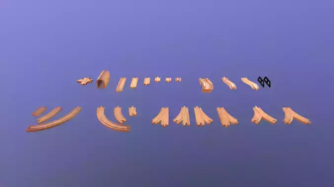 Wooden Toy Train - Tracks