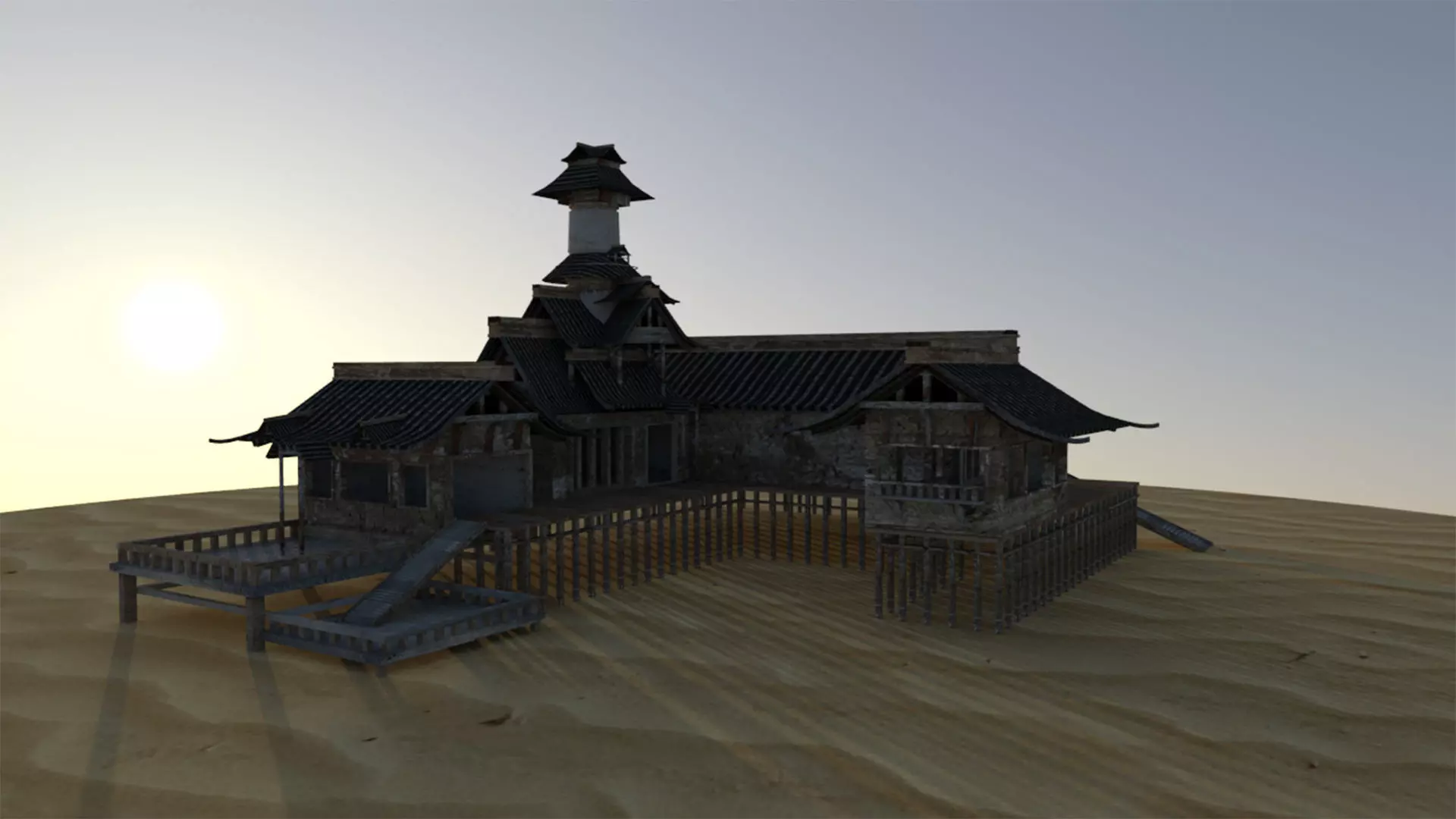 Exterior Scene 3D model 3D model_0