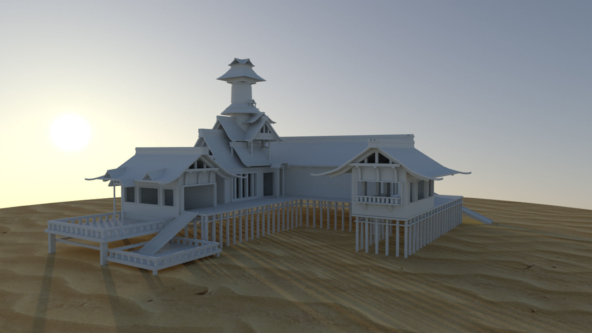 Exterior Scene 3D model 3D model_4