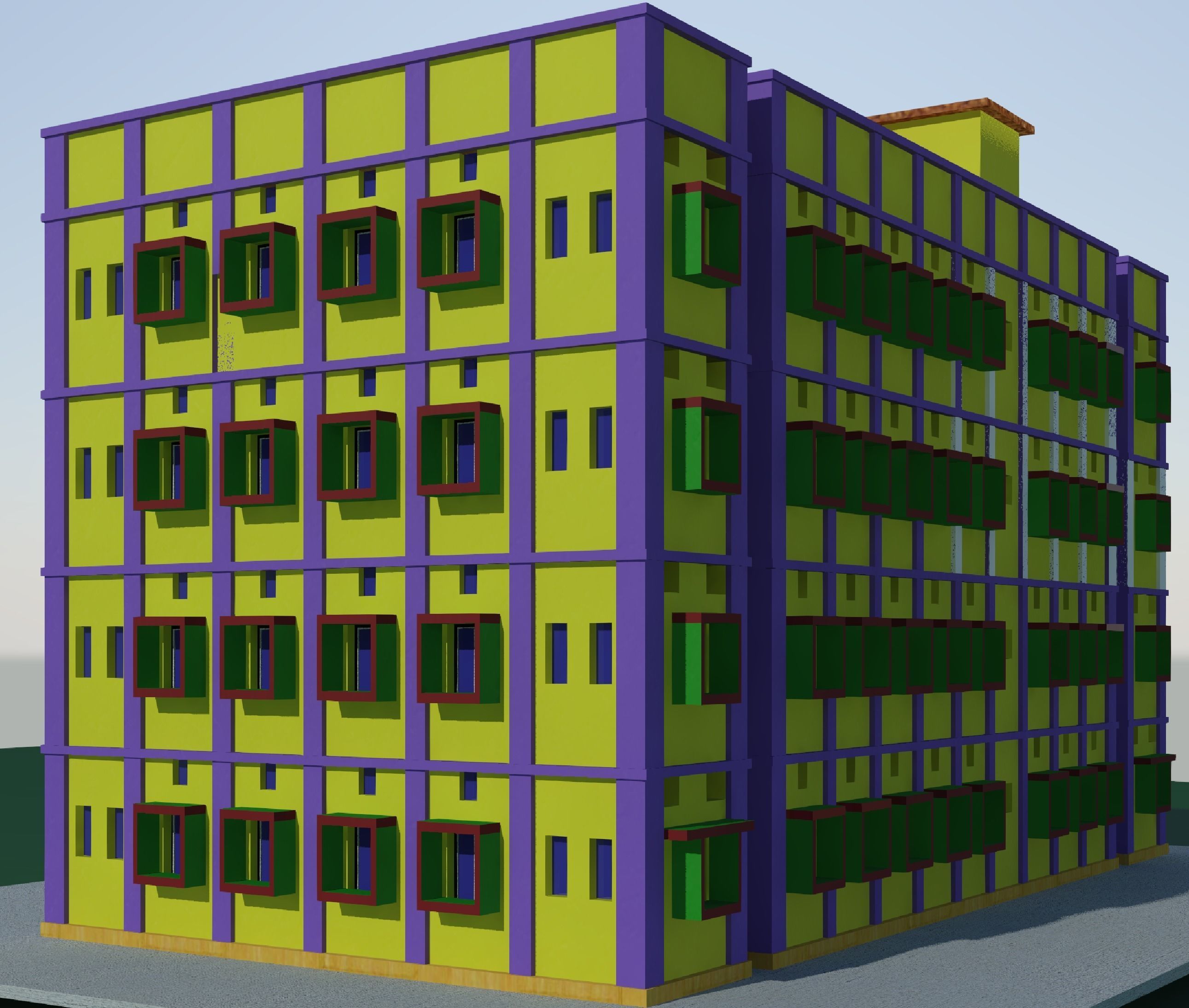 Buiilding for industrial 3D model_1