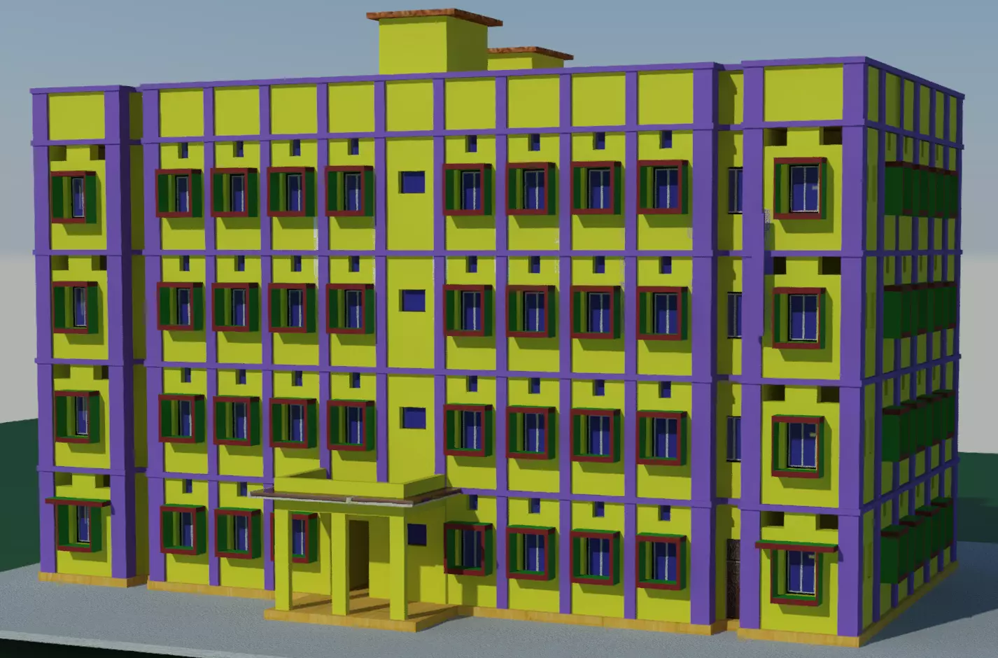 Buiilding for industrial 3D model_0