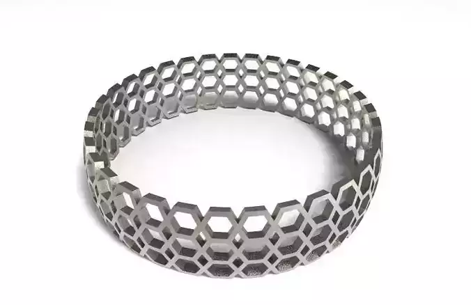 Bracelet 1 metal ring with holes in it