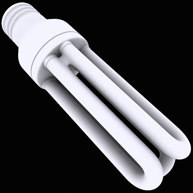 Compact Fluorescent Bulb Style 2 3D model_2