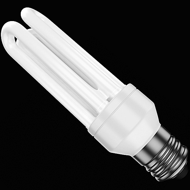 Compact Fluorescent Bulb Style 2 3D model_3