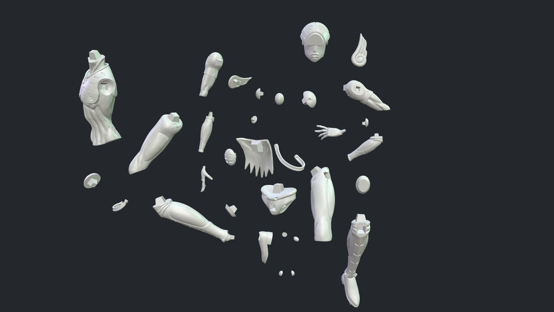 JoJo gold wind 3D print model_16