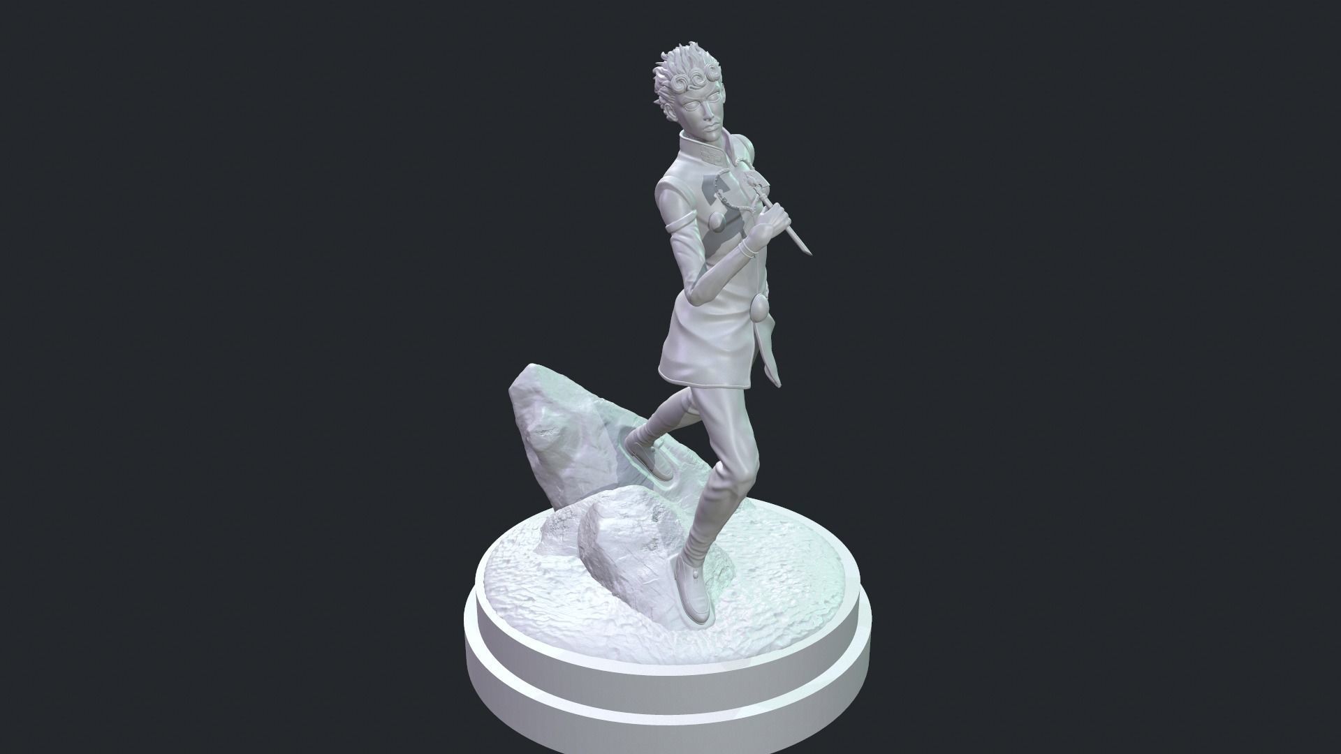 JoJo gold wind 3D print model_10