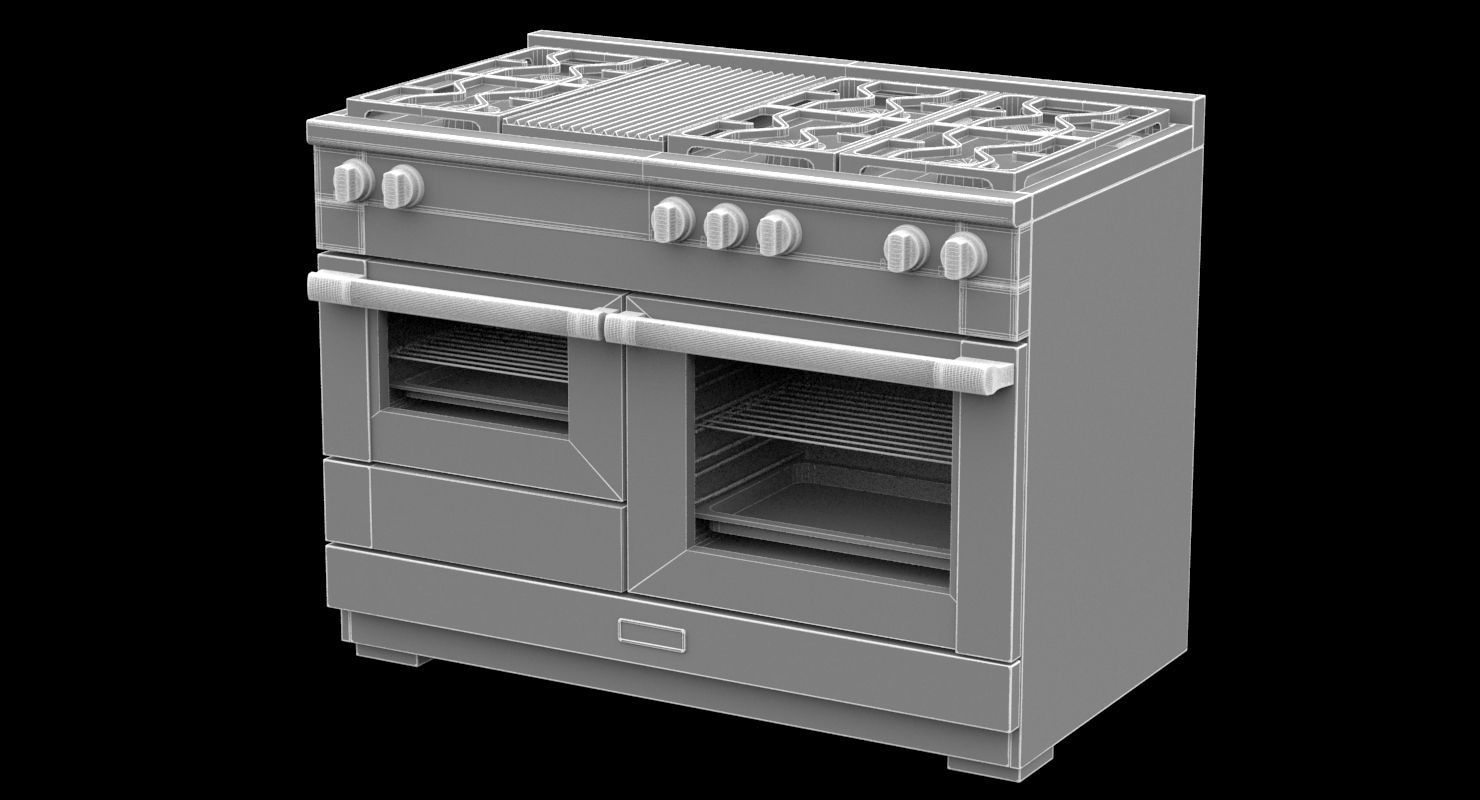 Miele Range Cooker 3D model_6