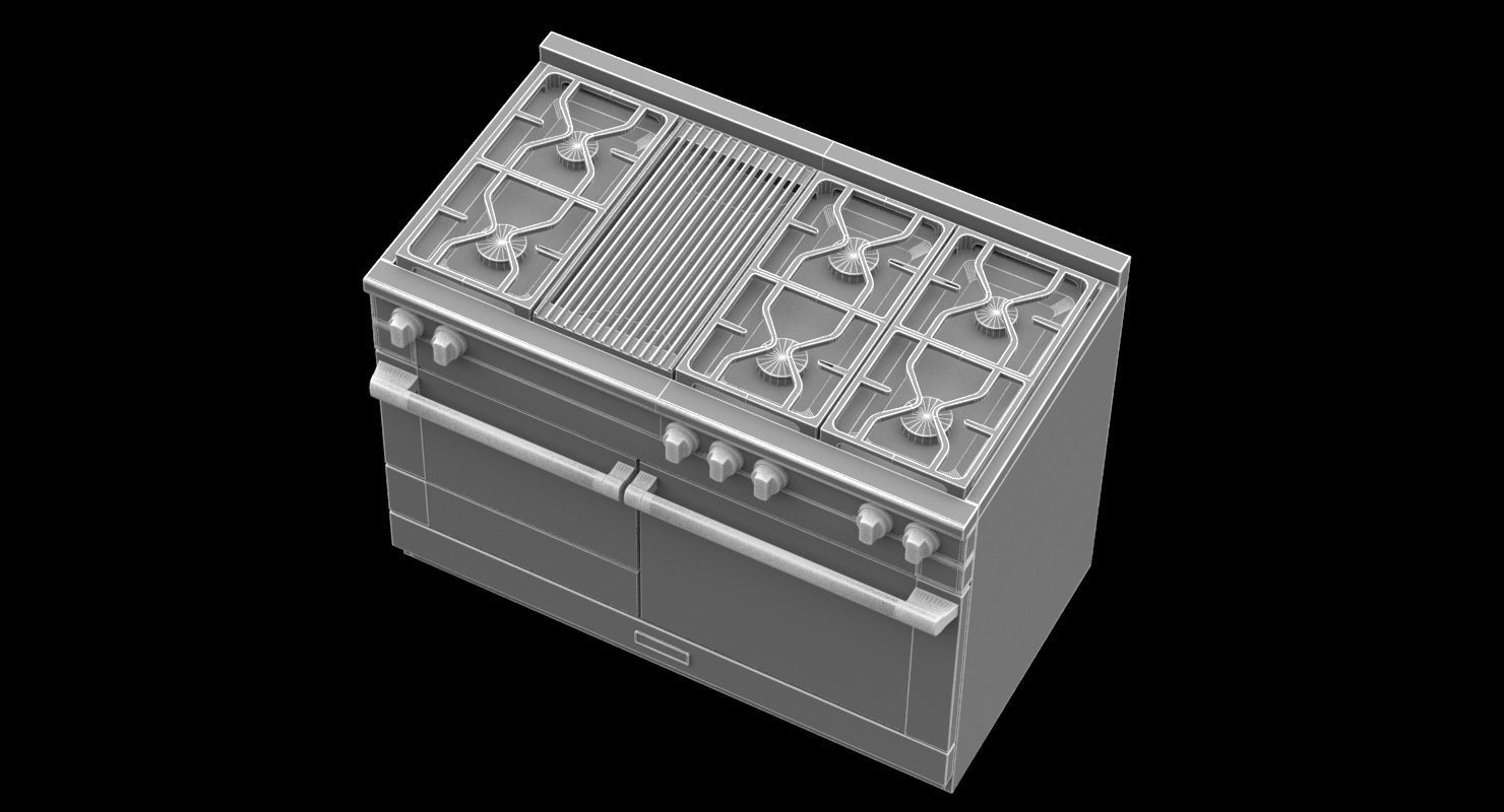 Miele Range Cooker 3D model_5