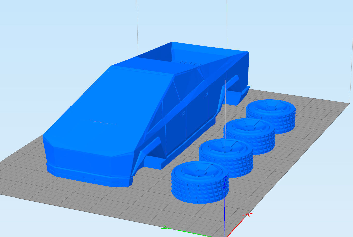 CyberTruck futuristic vehicle Low-poly 3D model_5