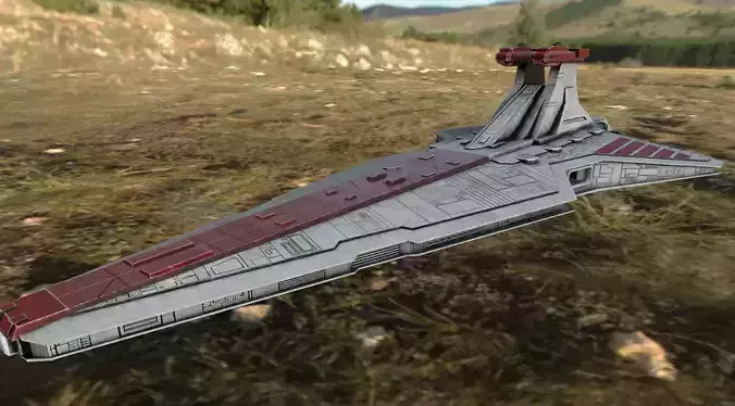 Star Wars Venator Low-poly 3D model
