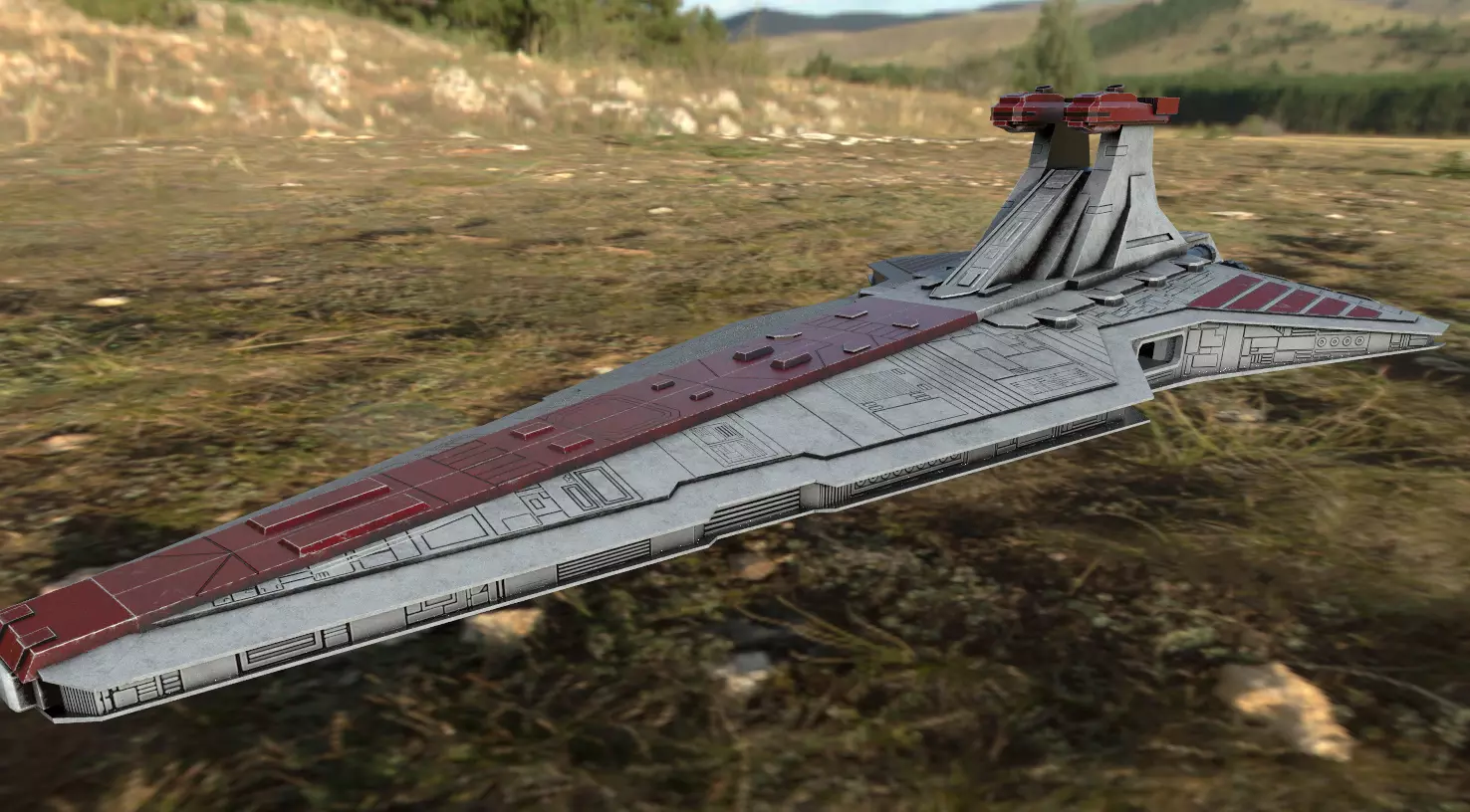 Star Wars Venator Low-poly 3D model_0