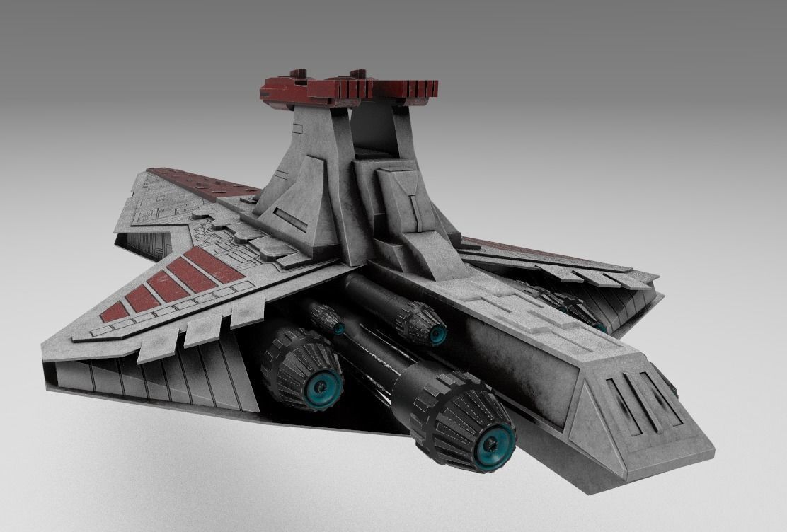 Star Wars Venator Low-poly 3D model_2