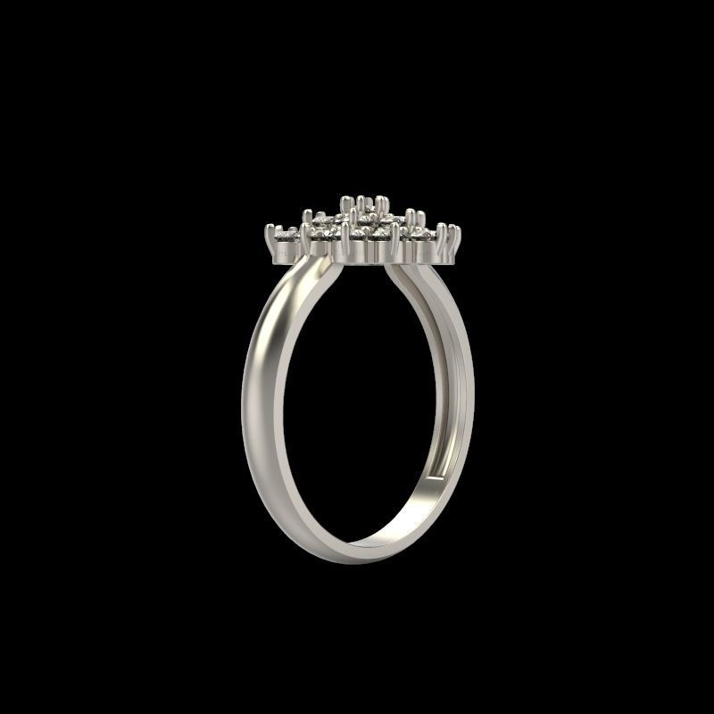 Women ring with gems 3dm stl 3D print model_3