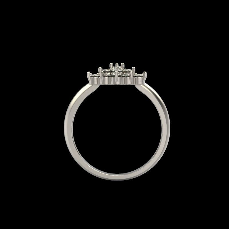 Women ring with gems 3dm stl 3D print model_2