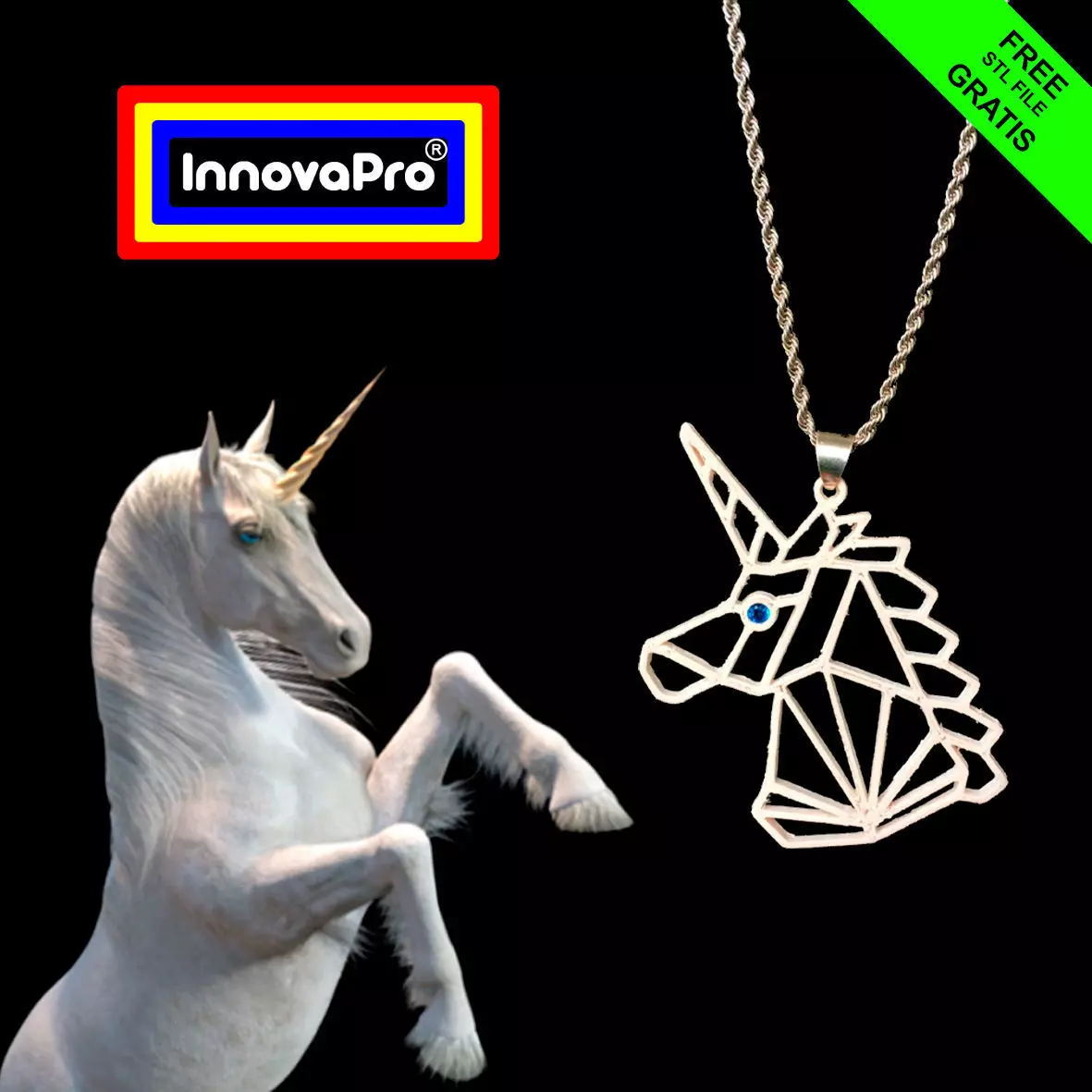 Unicorn Pendant Free 3D print model