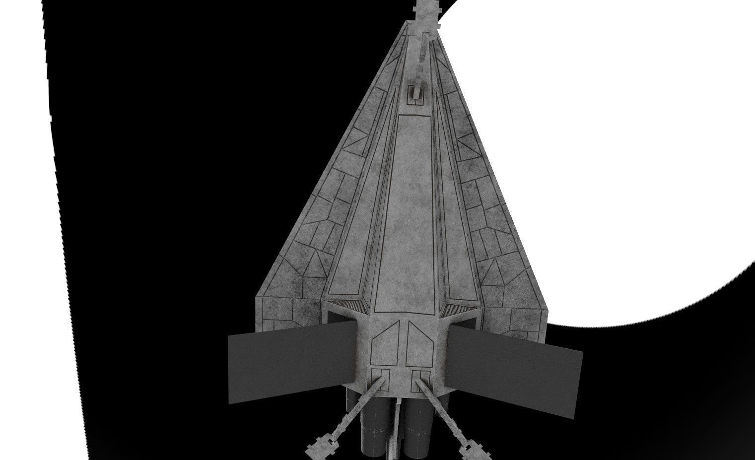 Star Wars Acclamator Low-poly 3D model_3