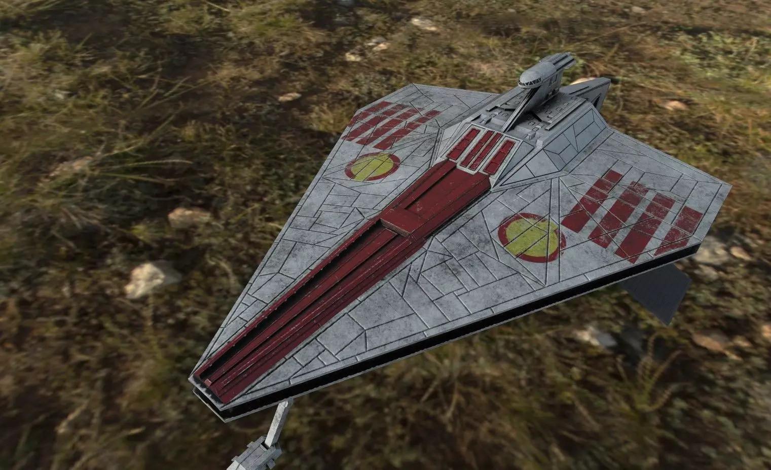 Star Wars Acclamator Low-poly 3D model_0