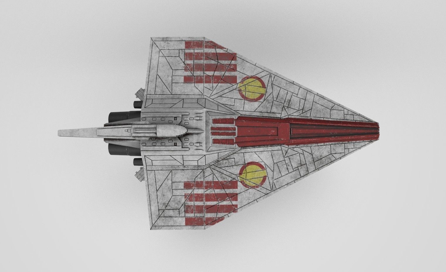 Star Wars Acclamator Low-poly 3D model_1