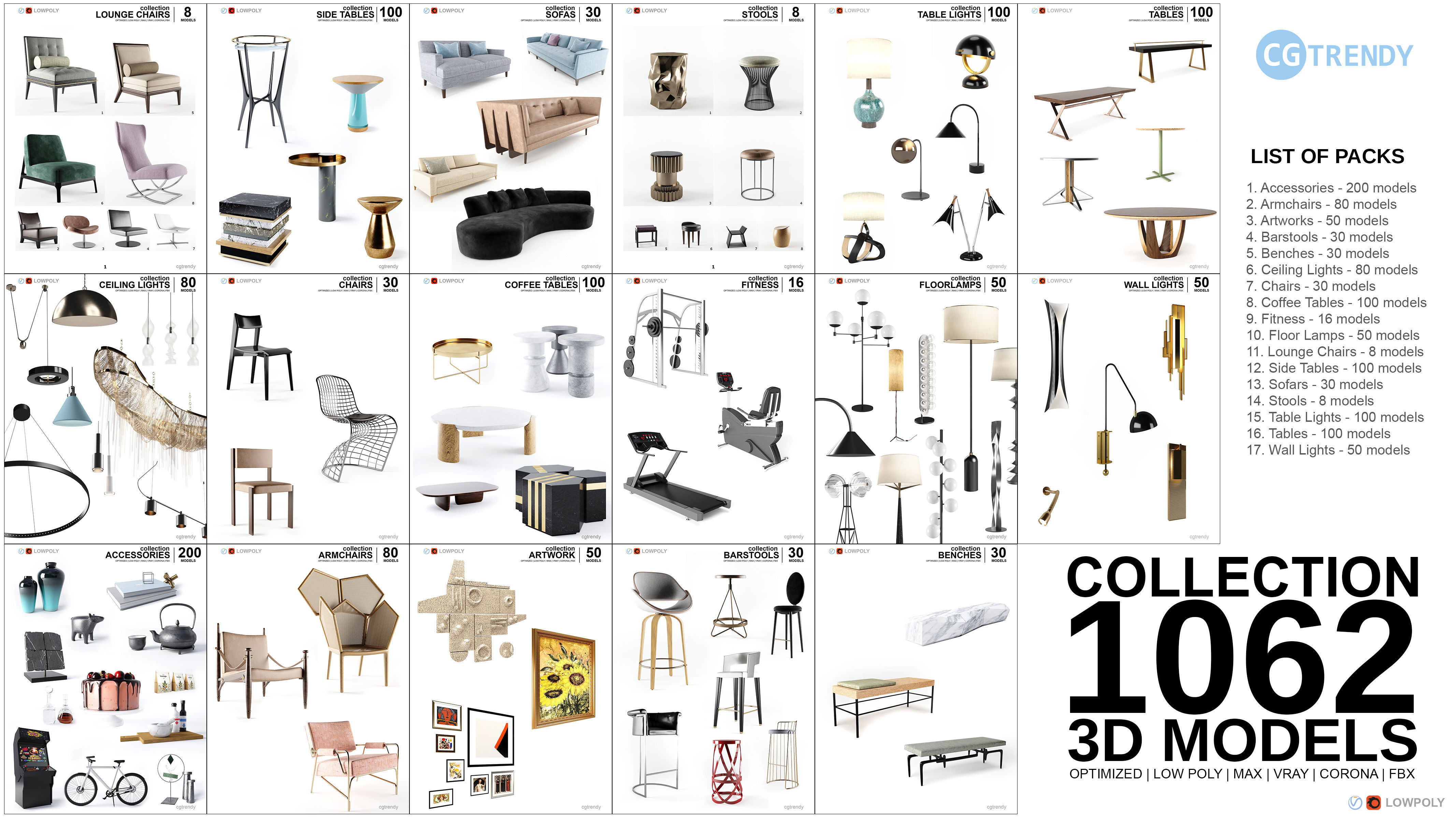 Furniture Library Collection - 1062 Models _0